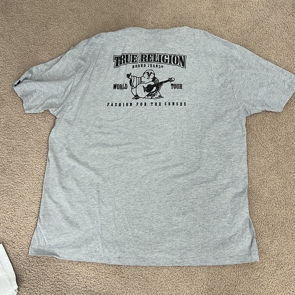 True Religion Men's Grey T-Shirt - Picture 2 of 2
